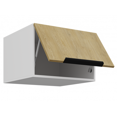 Szafka kuchenna okapowa 60 cm głęboka CREMA dąb cremona / biały mat 60 NAGU-36 1F